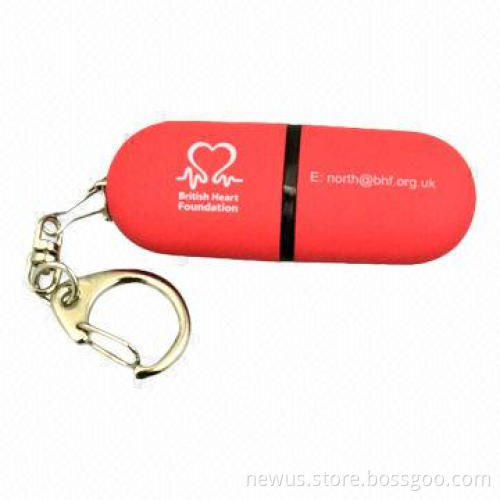 Stylish USB Flash Drive with 2 to 32GB Memory Capacity, Various Colors Available